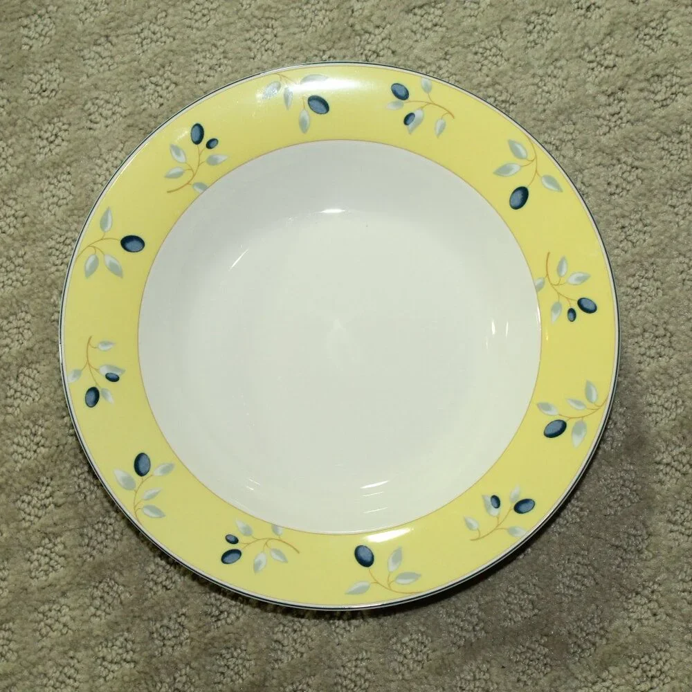 Set of 4 Royal Doulton blueberry Rimmed Soup Bowls